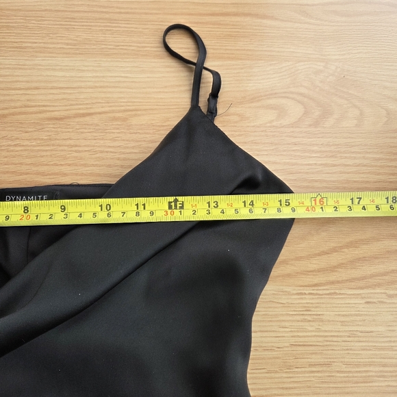 DYNAMITE Satin Effect Wrap Top - Picture 6 of 8